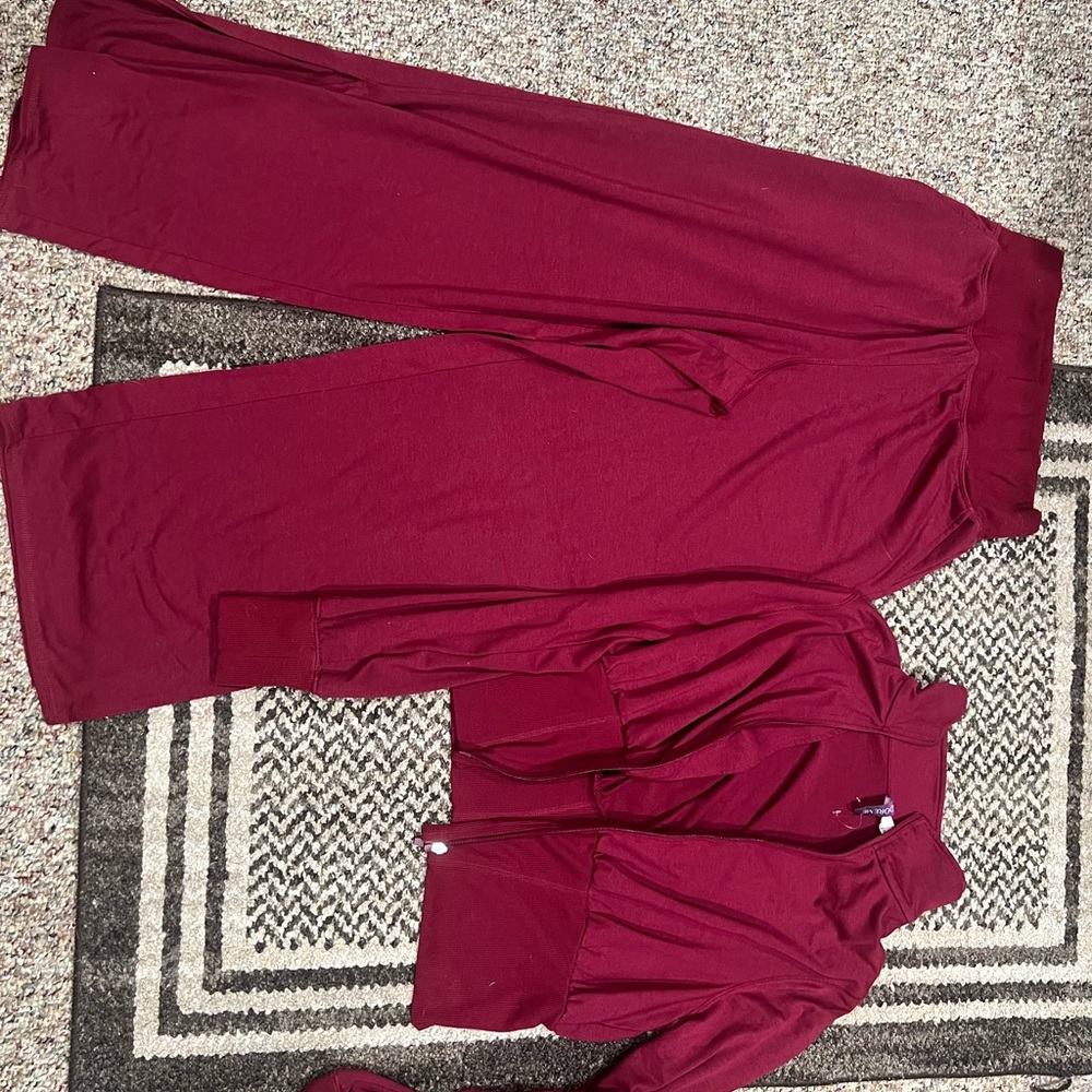 Adore Me Women's Burgundy Pants & Jumpsuit Set